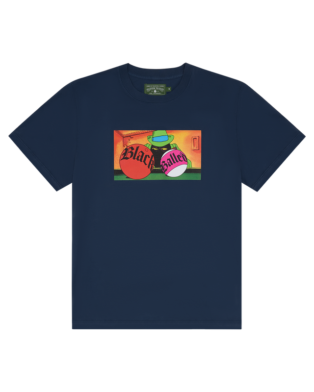 Black Balled Tee Navy