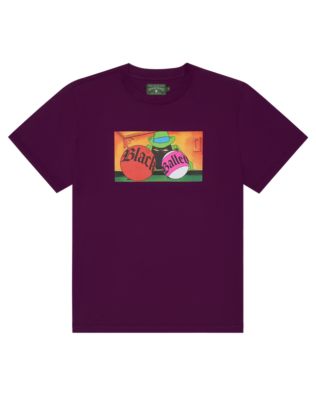 Black Balled Tee Burgundy