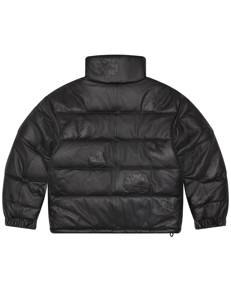 ジャケット・アウター DENIM TEARS Leather Wreath Puffer / L Embossed Leather Wreath Puffer Black – DENIM TEARS