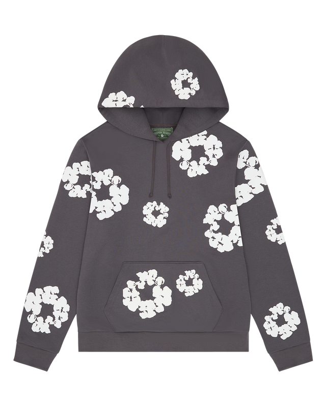 Cotton Wreath Hoodie Charcoal