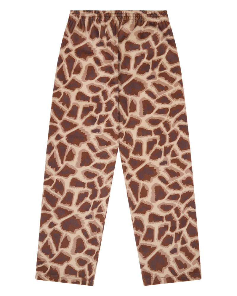 Faux Fur Giraffe Print Sweatpant