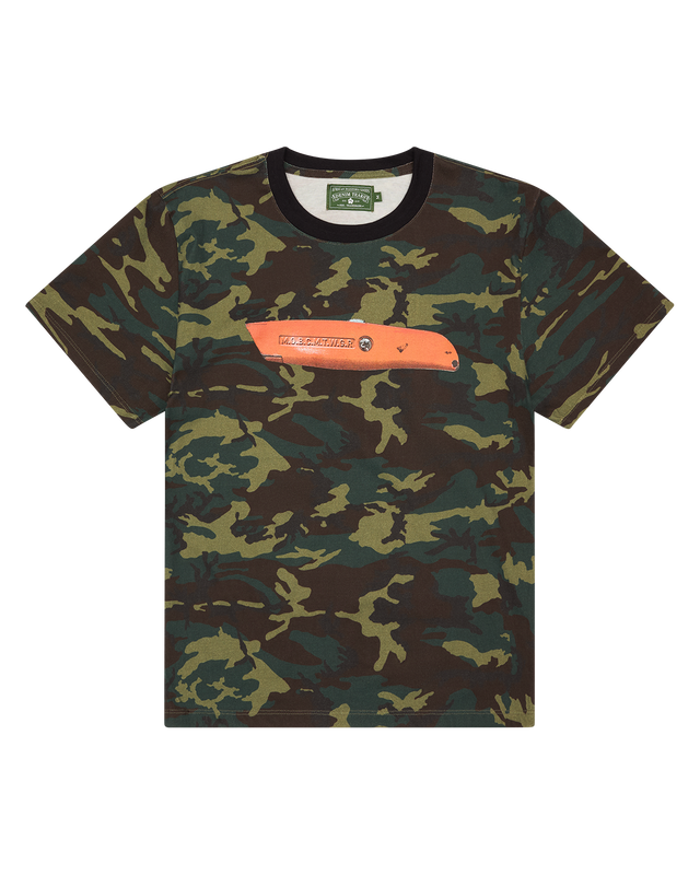 My Orange Box Cutter Make the World Go Round Tee Camo