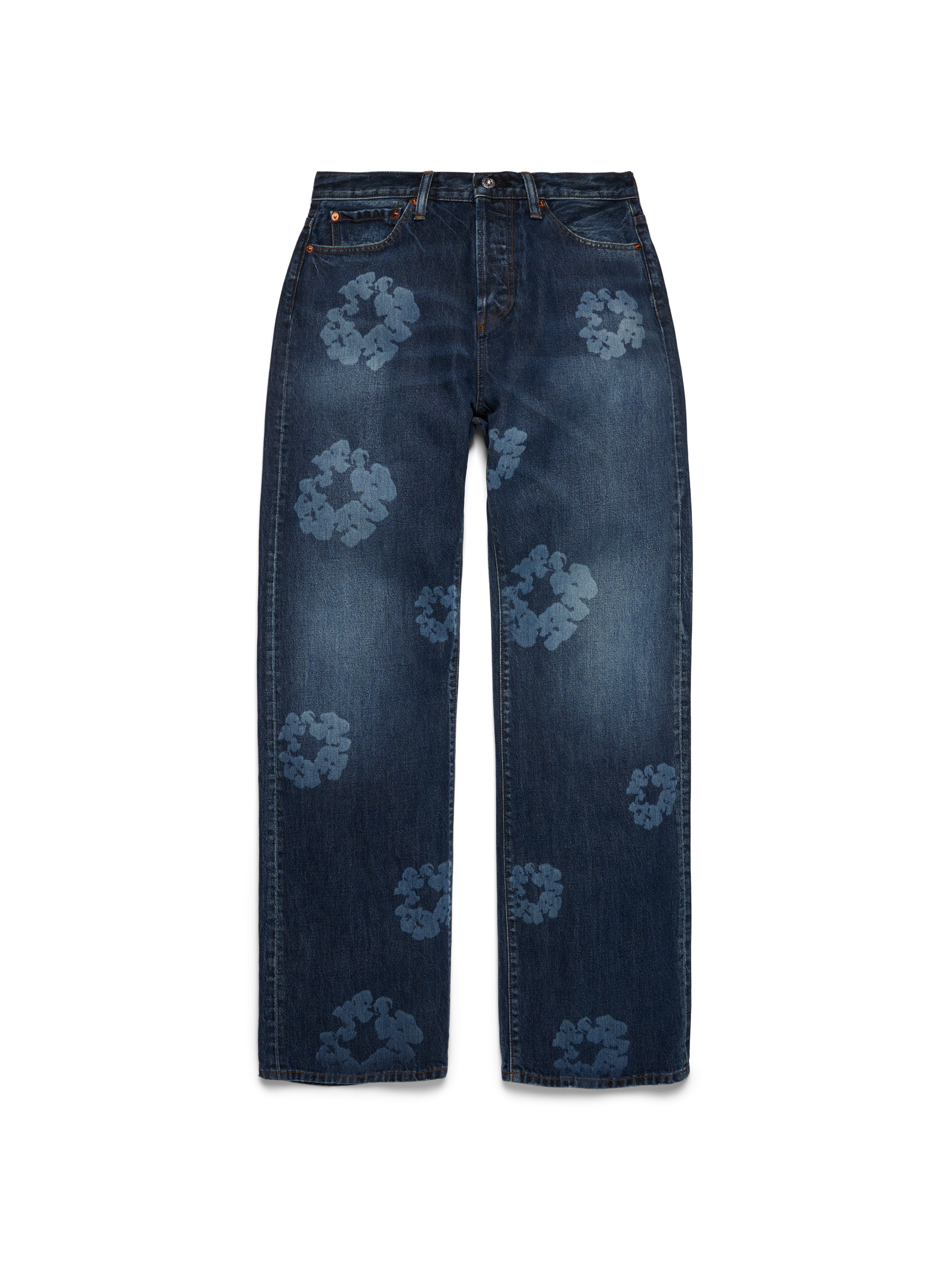 パンツ DENIM TEARS CottonWreathBaggySweatpants Baggy Laser Cotton Wreath Denim Pant Dark Wash – DENIM TEARS