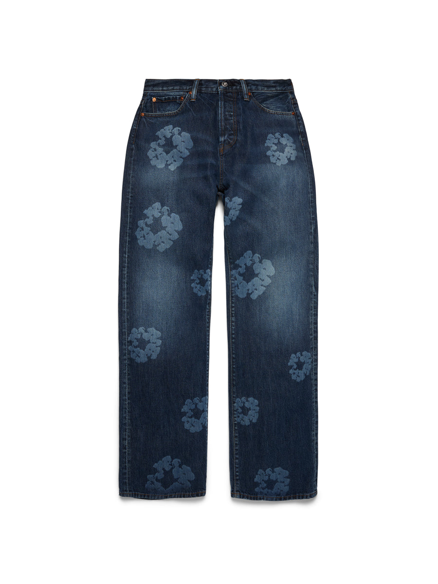 Baggy Laser Cotton Wreath Denim Pant Dark Wash – DENIM TEARS