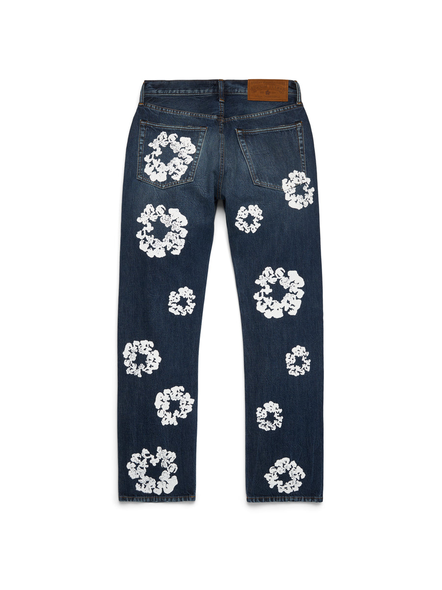 Straight Cotton Wreath Denim Pant Dark Wash – DENIM TEARS