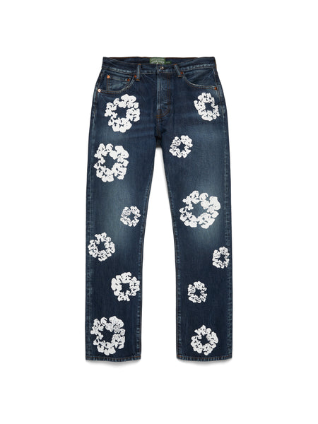 Straight Cotton Wreath Denim Pant Dark Wash – DENIM TEARS