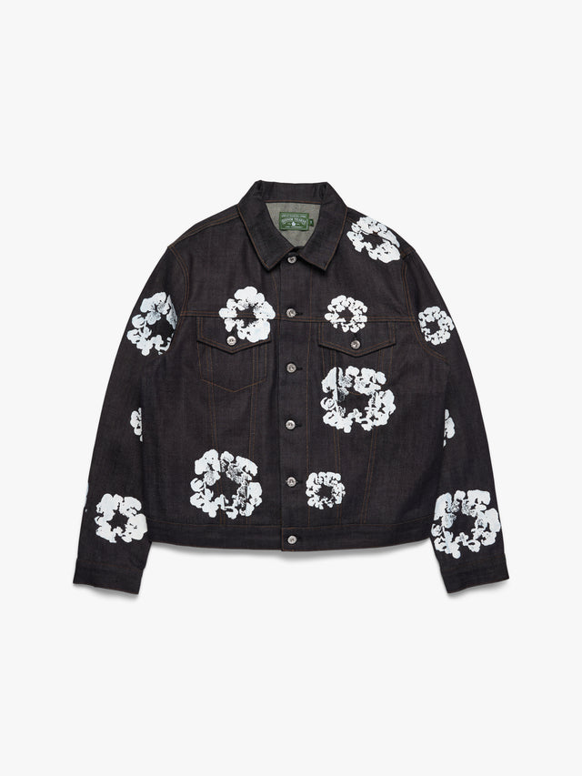 Cotton Wreath Denim Jacket Selvedge