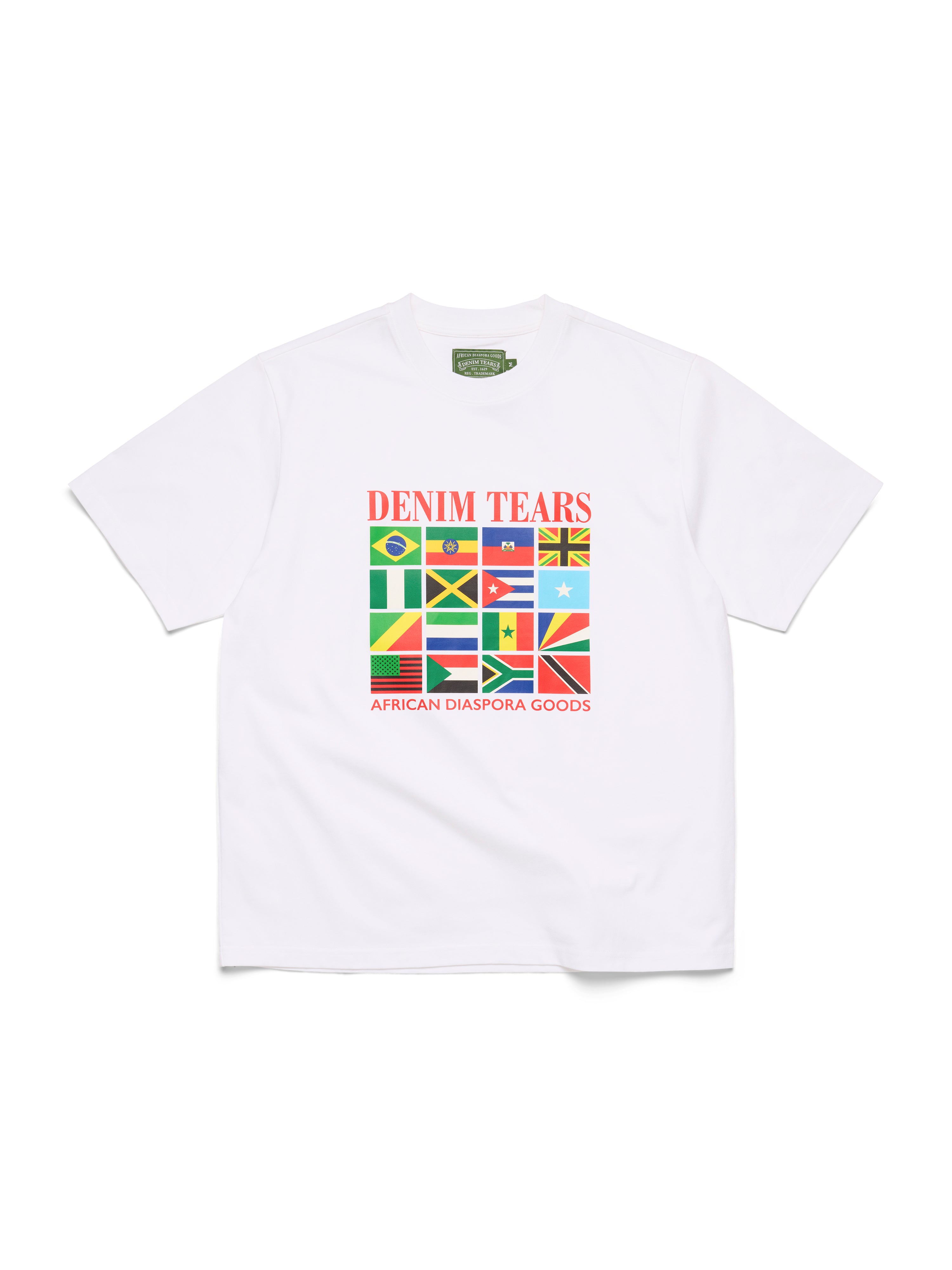 Diaspora Flags Tee White – DENIM TEARS