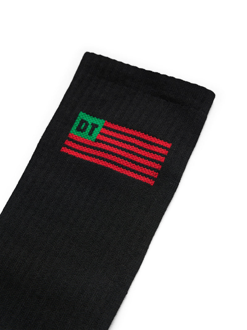 Flag Socks 3-Pack Black