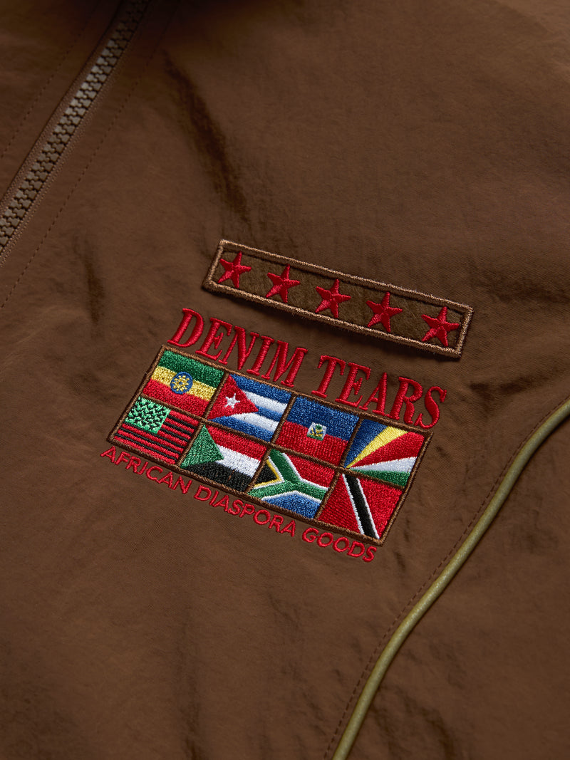 Diaspora Flag Track Jacket Brown