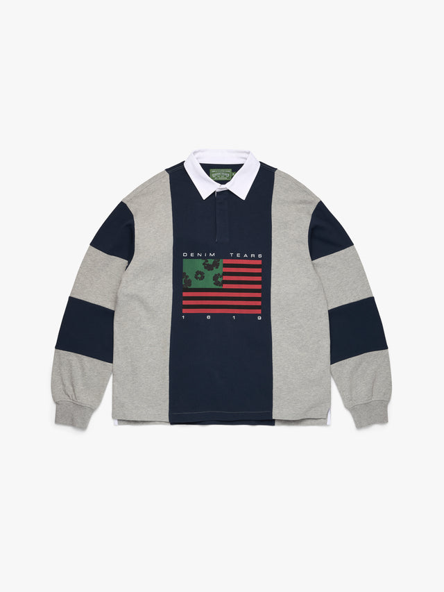 Cotton Wreath Pan-African Flag Rugby Grey/Navy