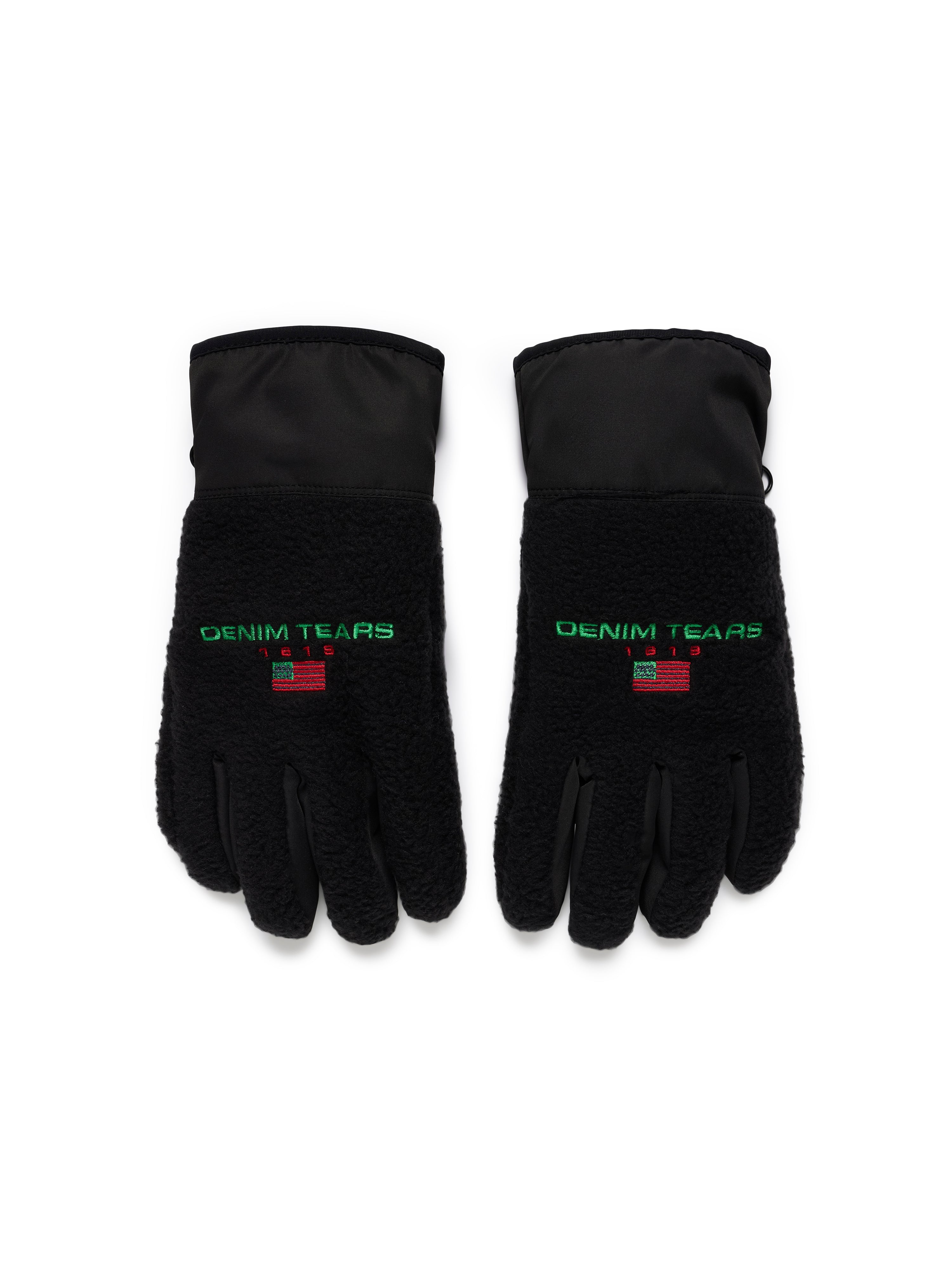 DT Flag Fleece Gloves Black – DENIM TEARS