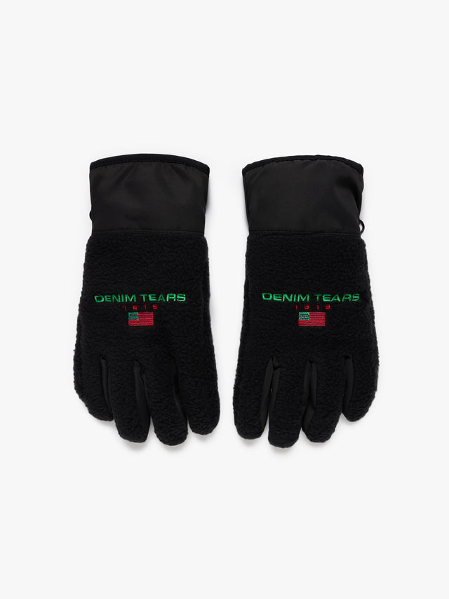 DT Flag Fleece Gloves Black