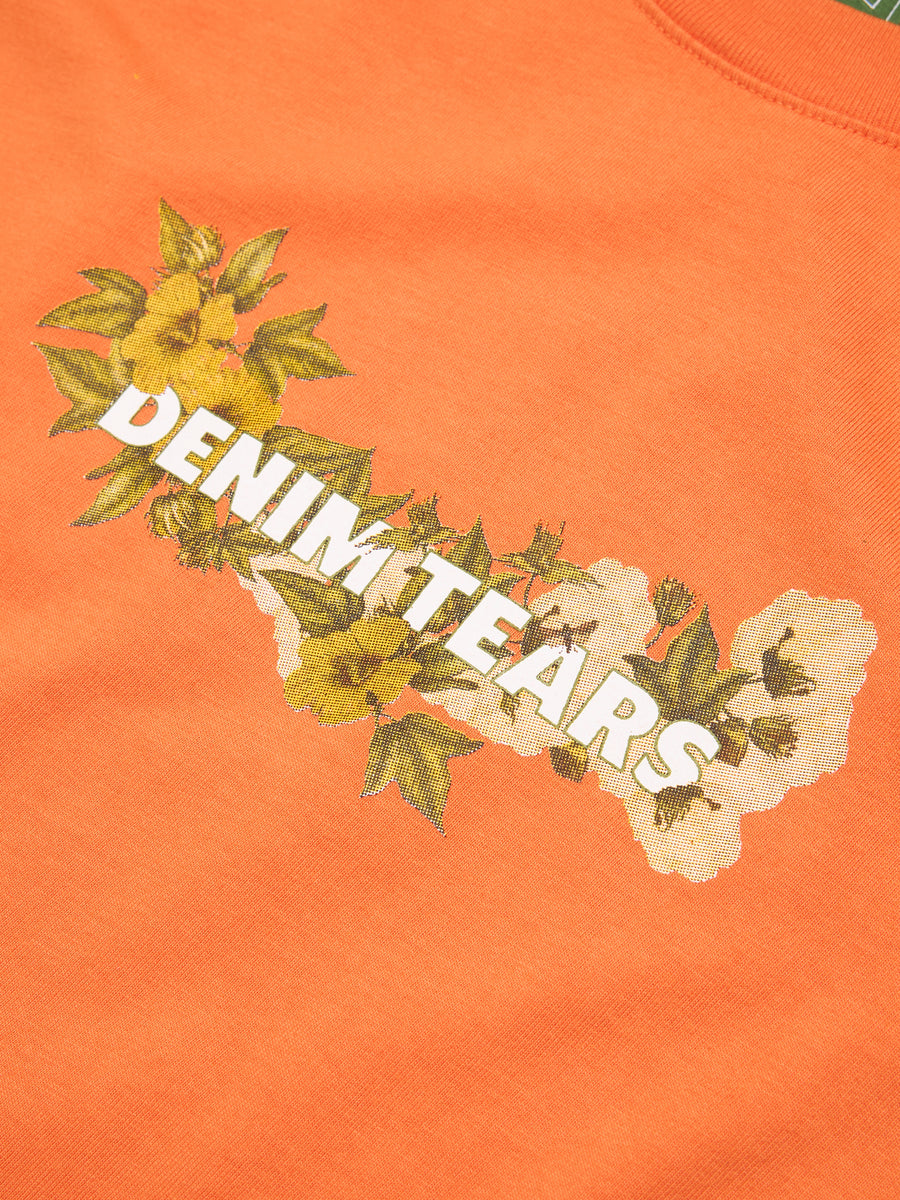 トップス denimTears Cotton Floral Logo Tee Orange – DENIM TEARS
