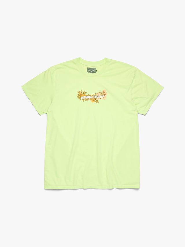 Cotton Floral Logo Lime
