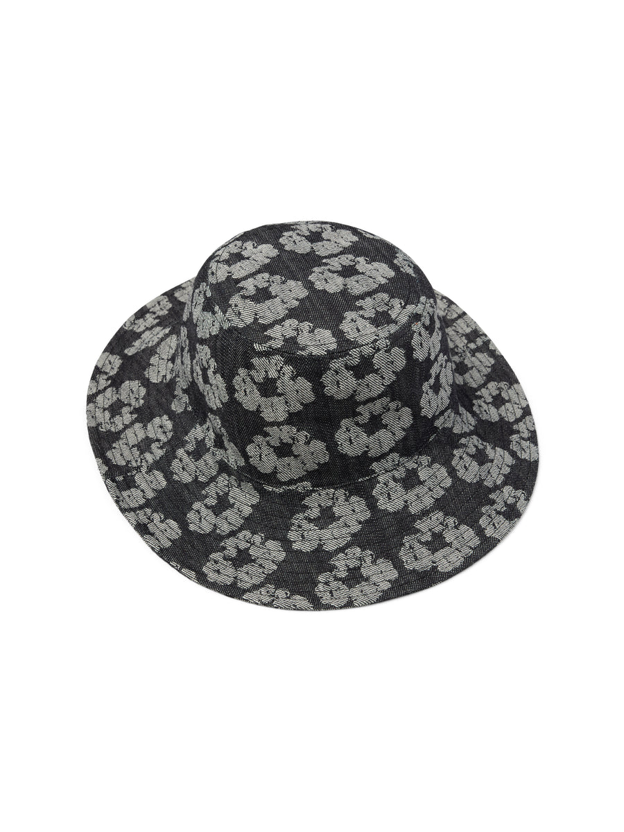 Jacquard Wreath Bucket Hat Washed Black – DENIM TEARS