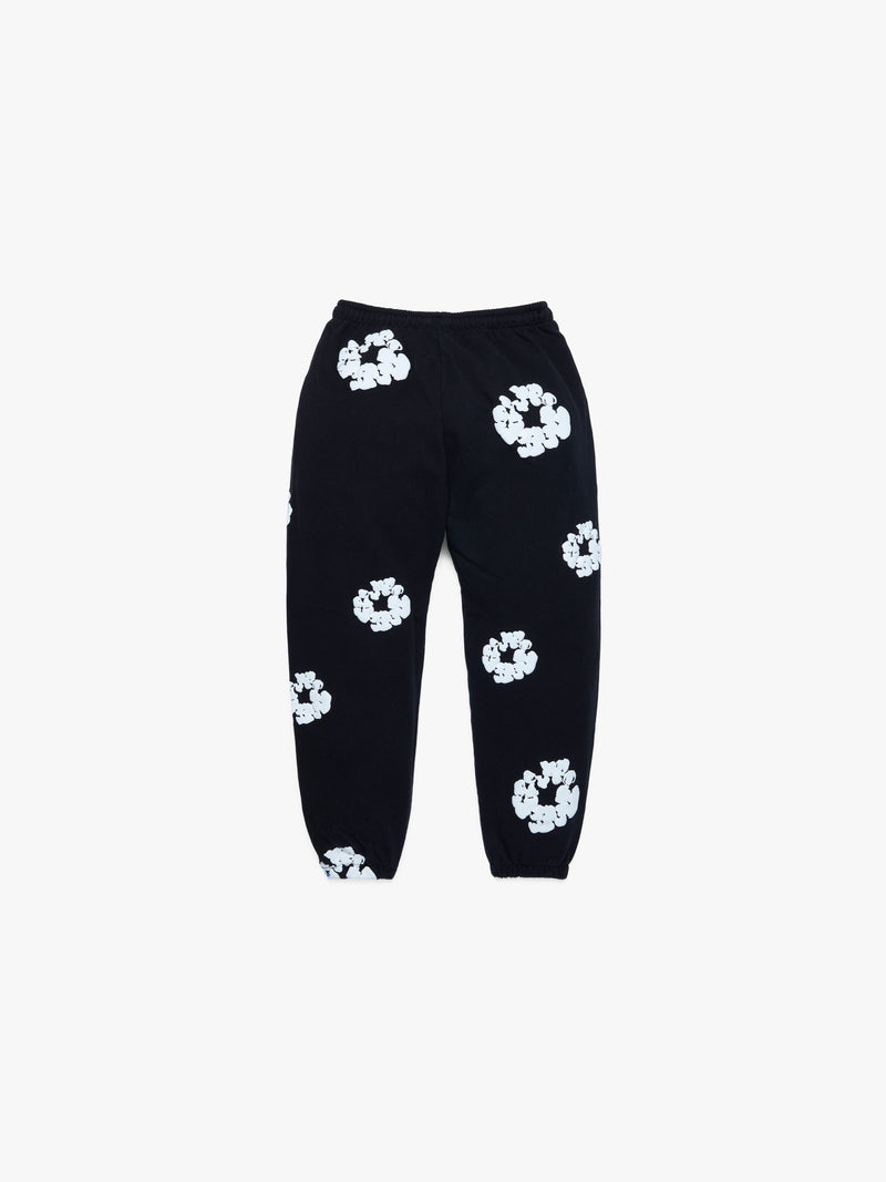 Kids Cotton Wreath Sweatpants Black