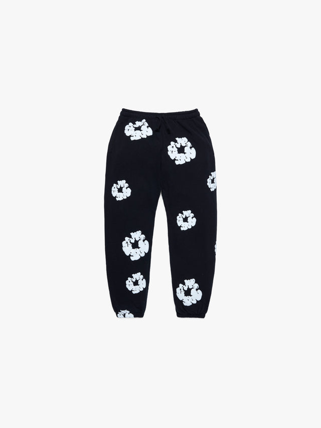 Kids Cotton Wreath Sweatpants Black