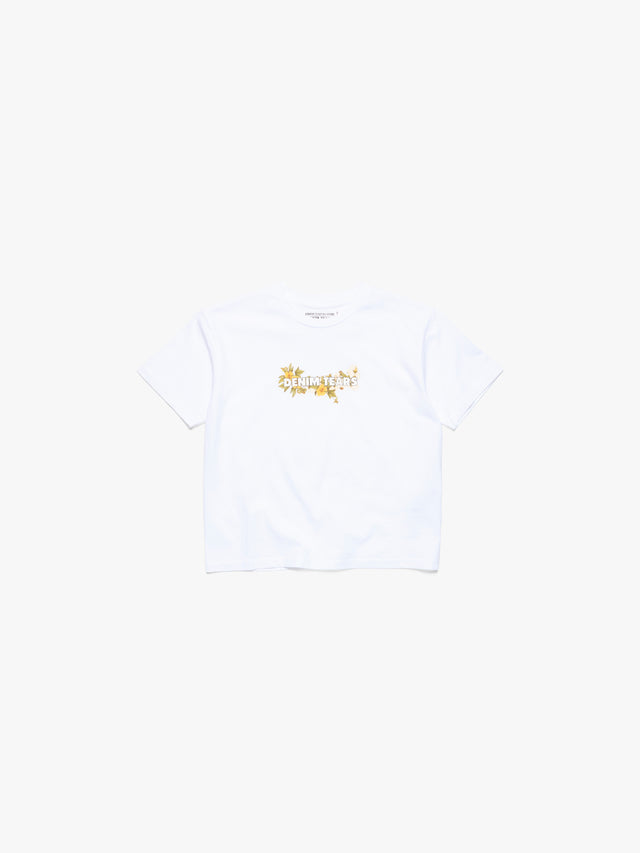 Kids Cotton Floral Logo Tee
