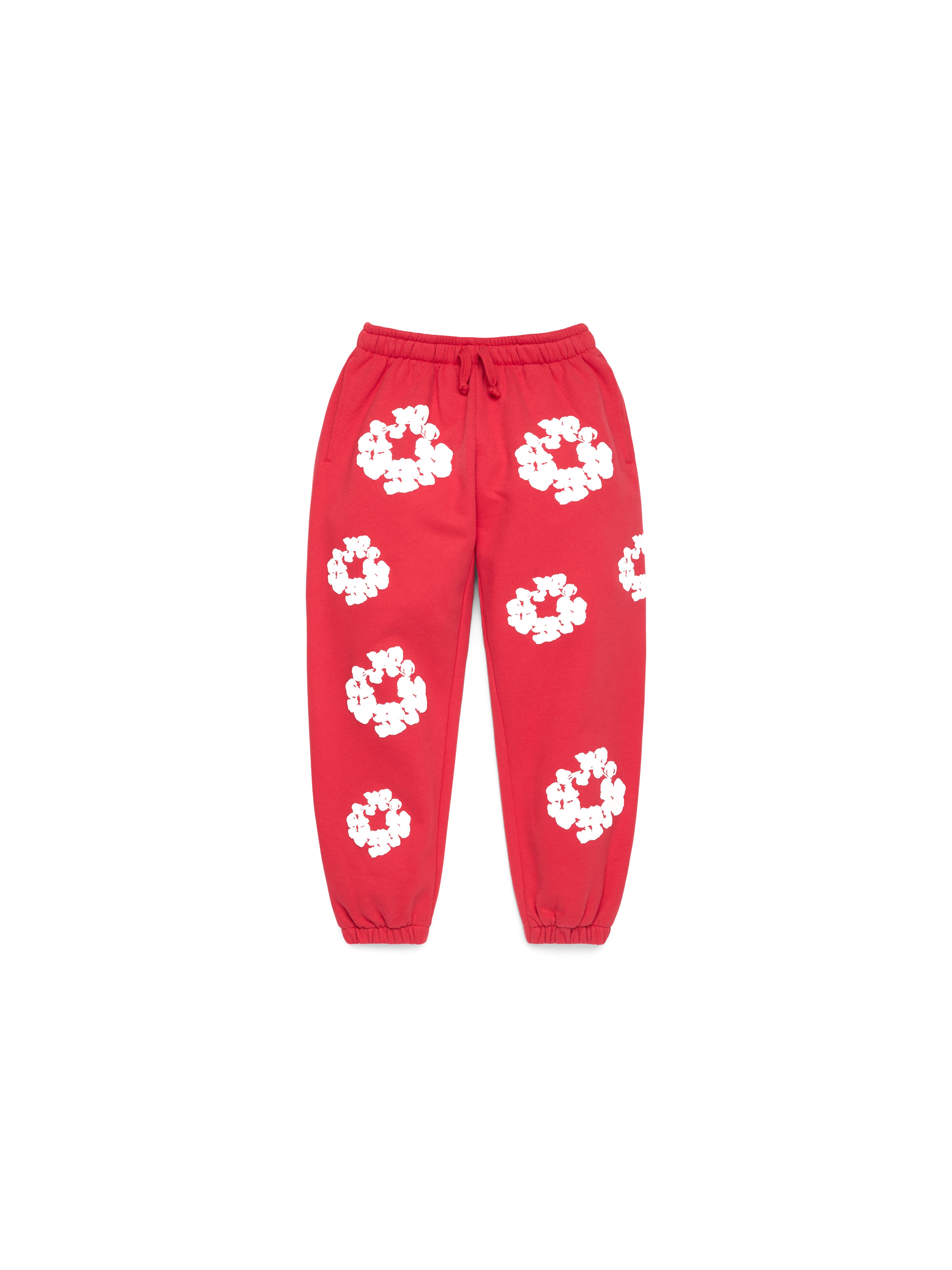 Kids Cotton Wreath Sweatpants Red – DENIM TEARS