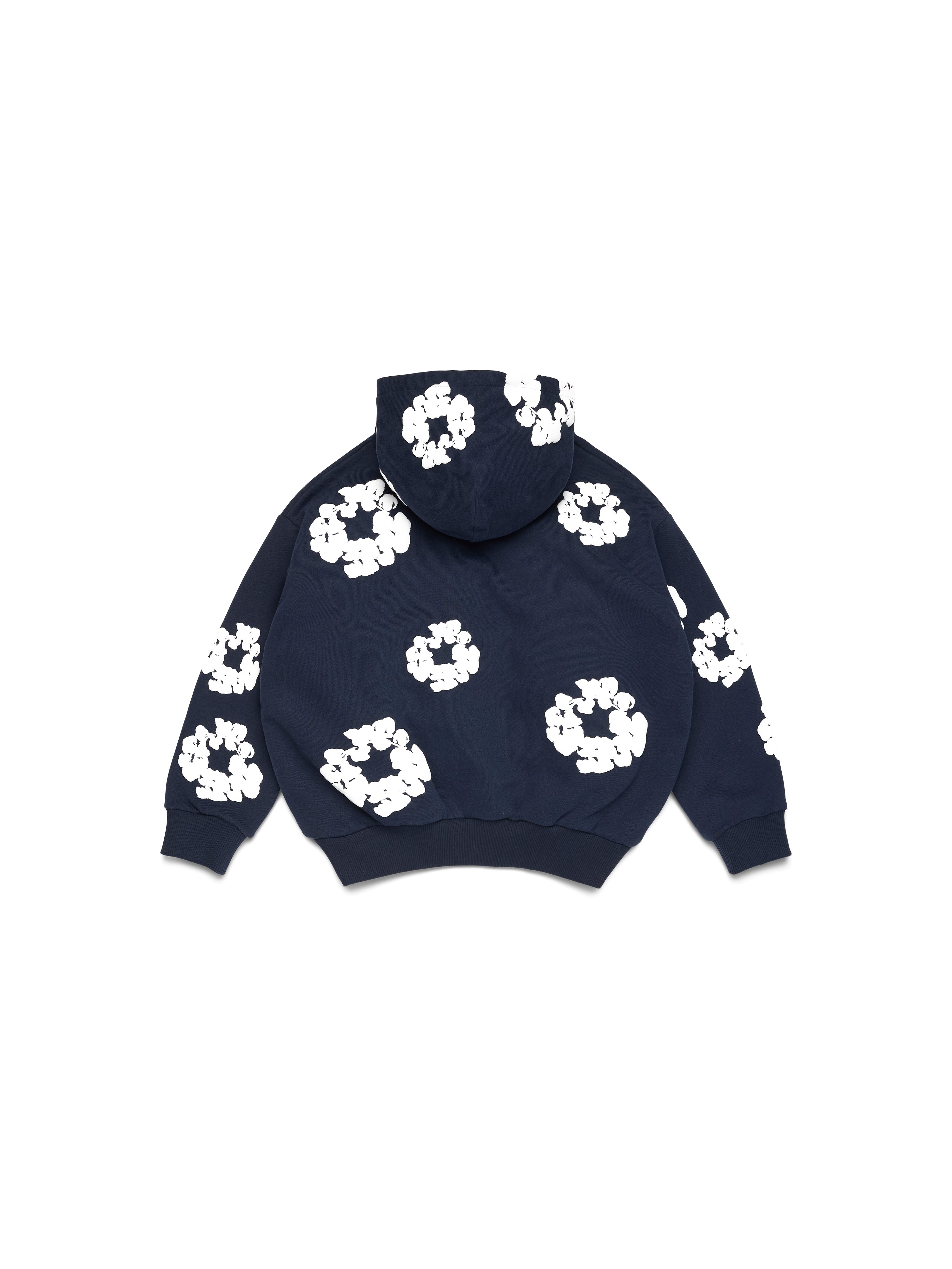 Kids Cotton Wreath Zip Hoodie Navy – DENIM TEARS