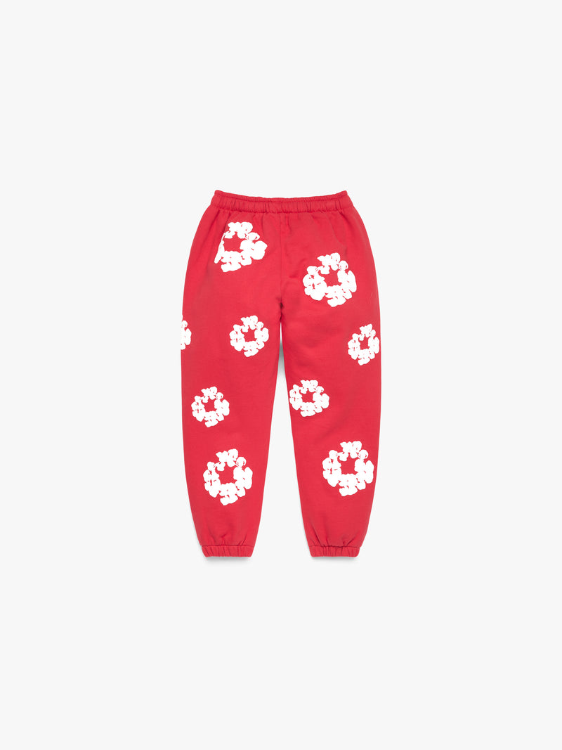 Kids Cotton Wreath Sweatpants Red