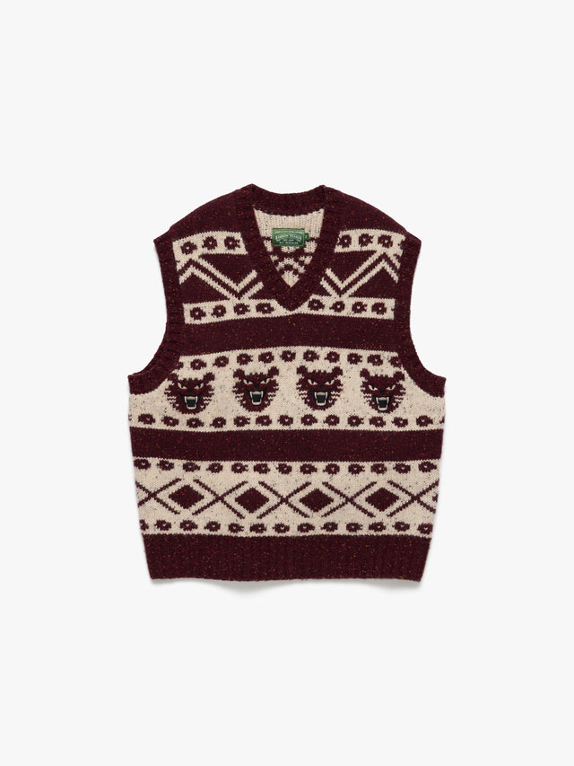 Panther Knit Sweater Vest
