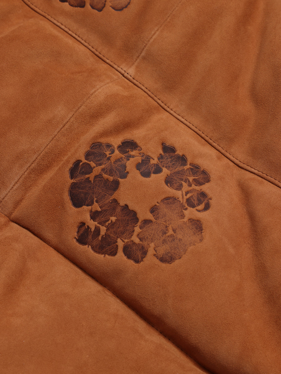 Embossed Leather Wreath Puffer Brown – DENIM TEARS