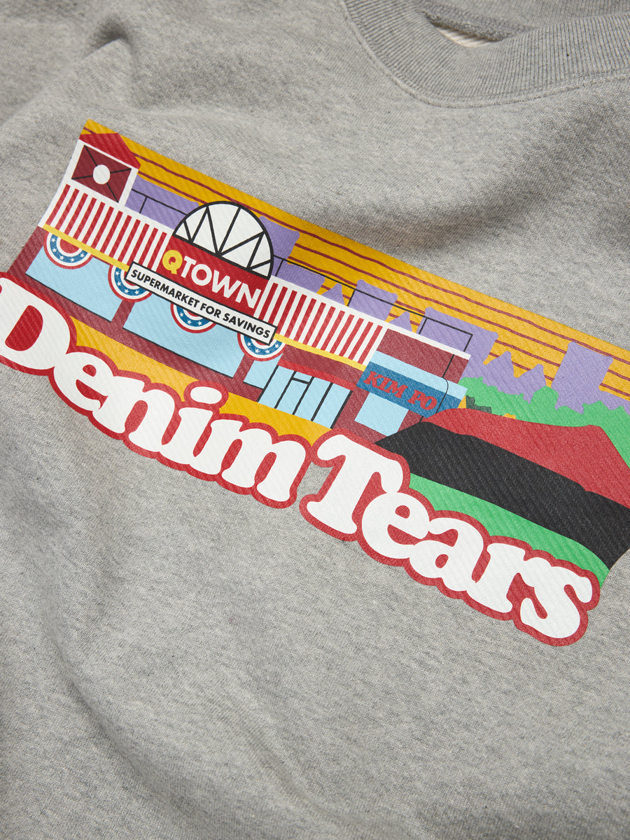 Liberty Rock Skyline Crewneck Grey – DENIM TEARS
