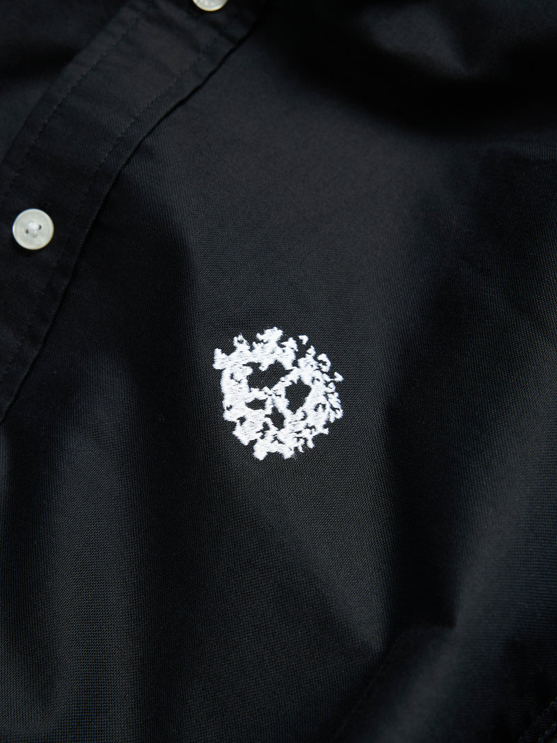 Peace Wreath Oxford Shirt Black