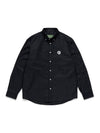 Peace Wreath Oxford Shirt Black