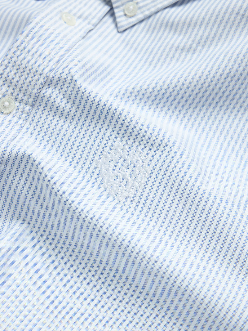 Peace Wreath Oxford Shirt Blue