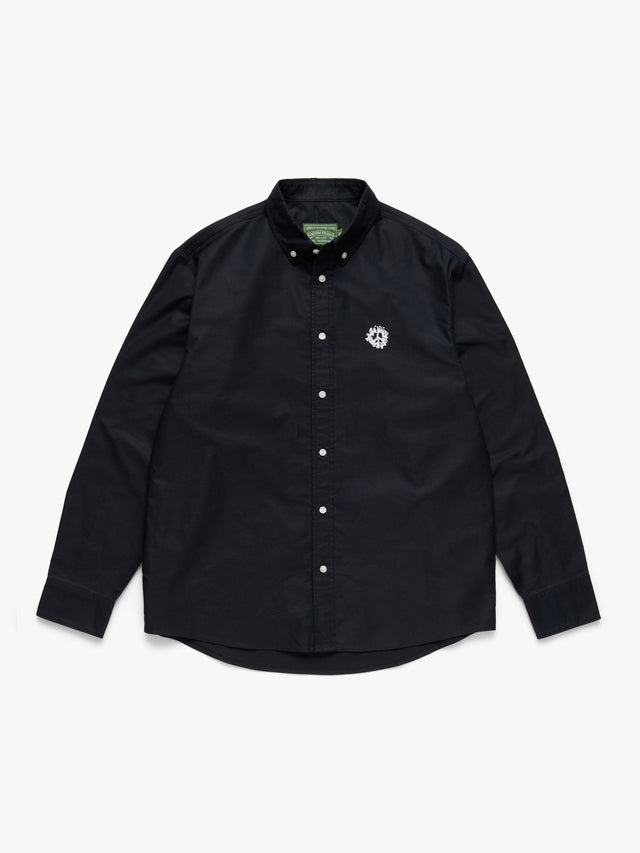 Peace Wreath Oxford Shirt Black