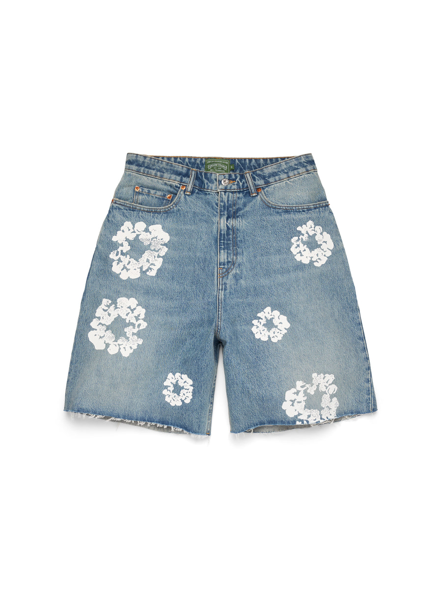 Light Wash Cotton Wreath Denim Short – DENIM TEARS