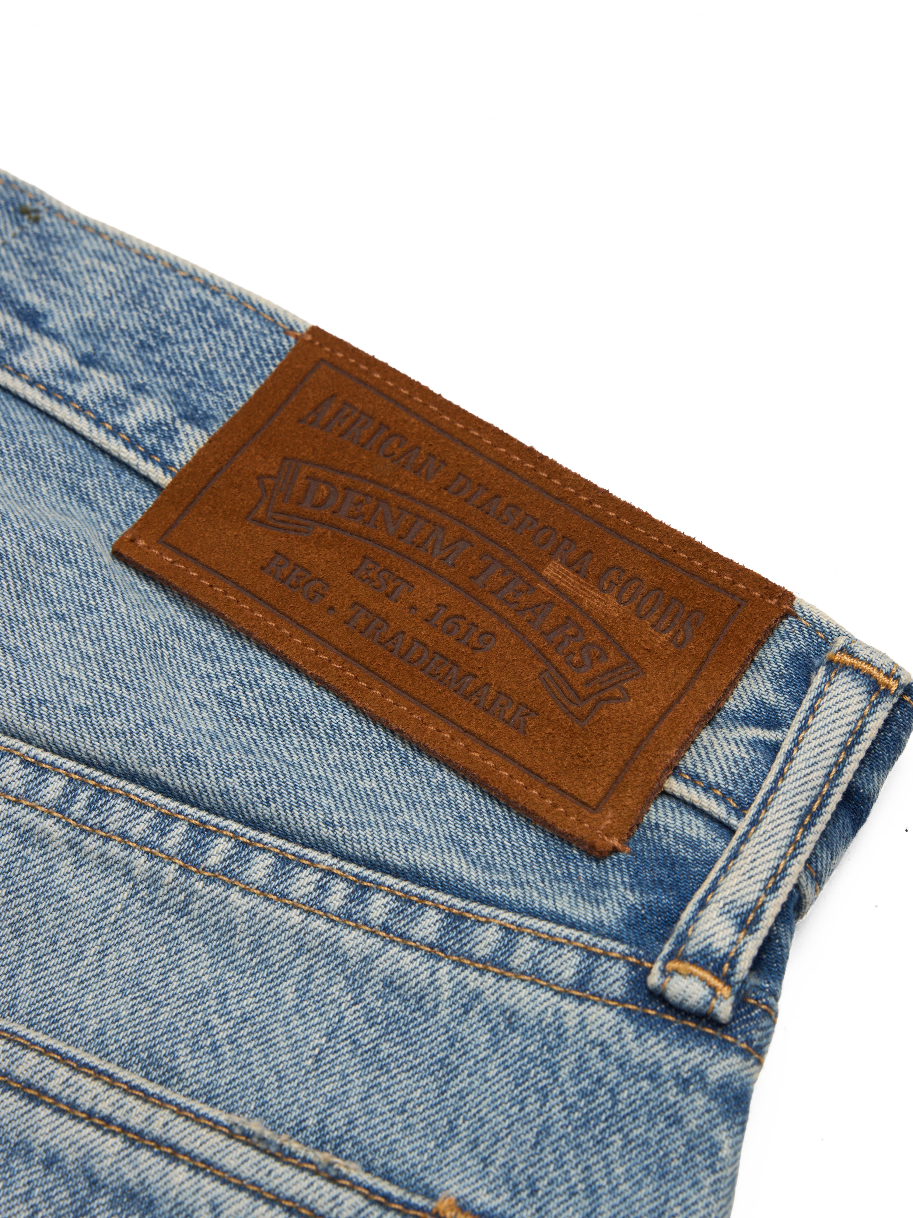 Light Wash Cotton Wreath Denim Short – DENIM TEARS