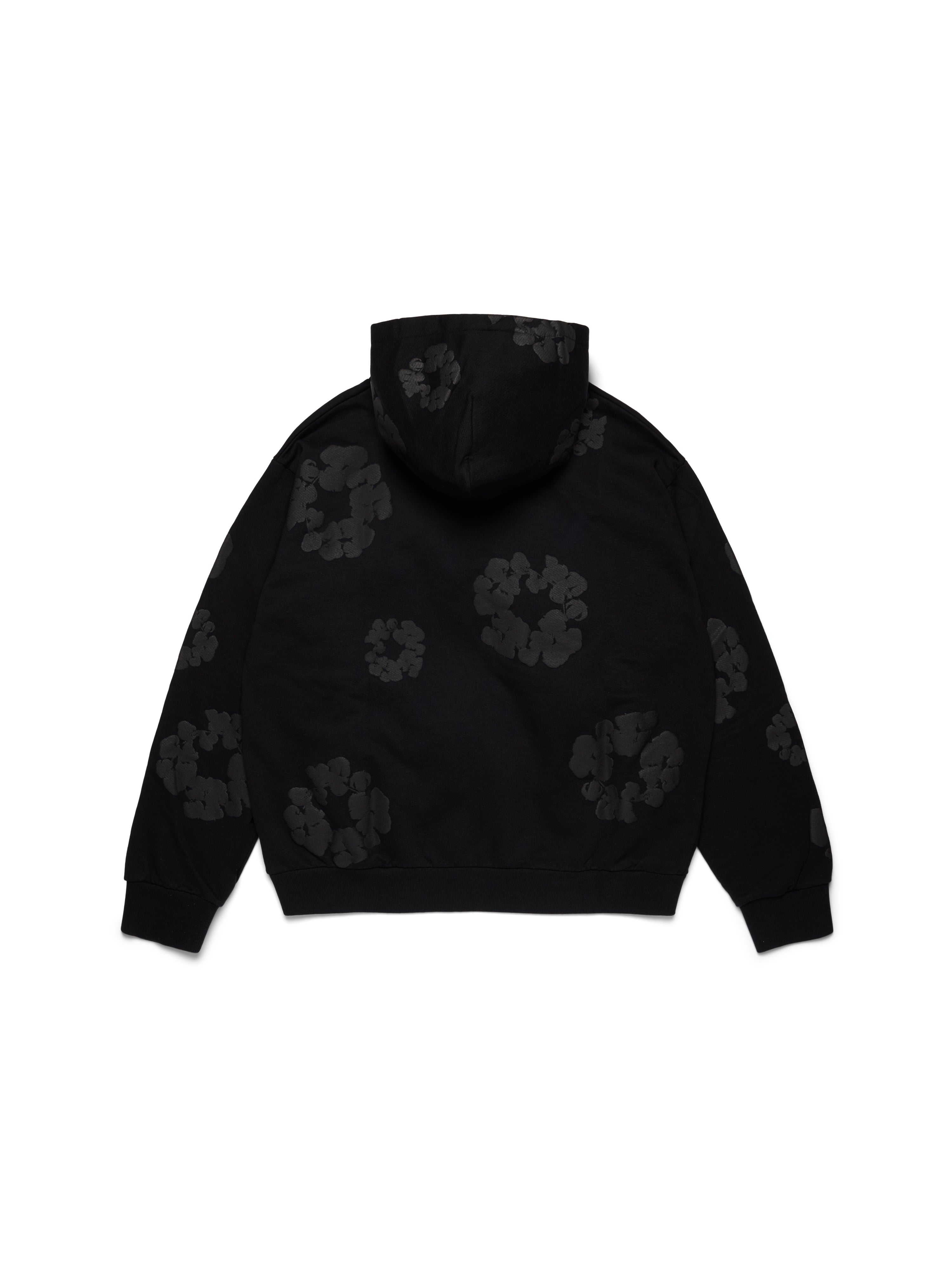 Mono Cotton Wreath Hoodie Black – DENIM TEARS