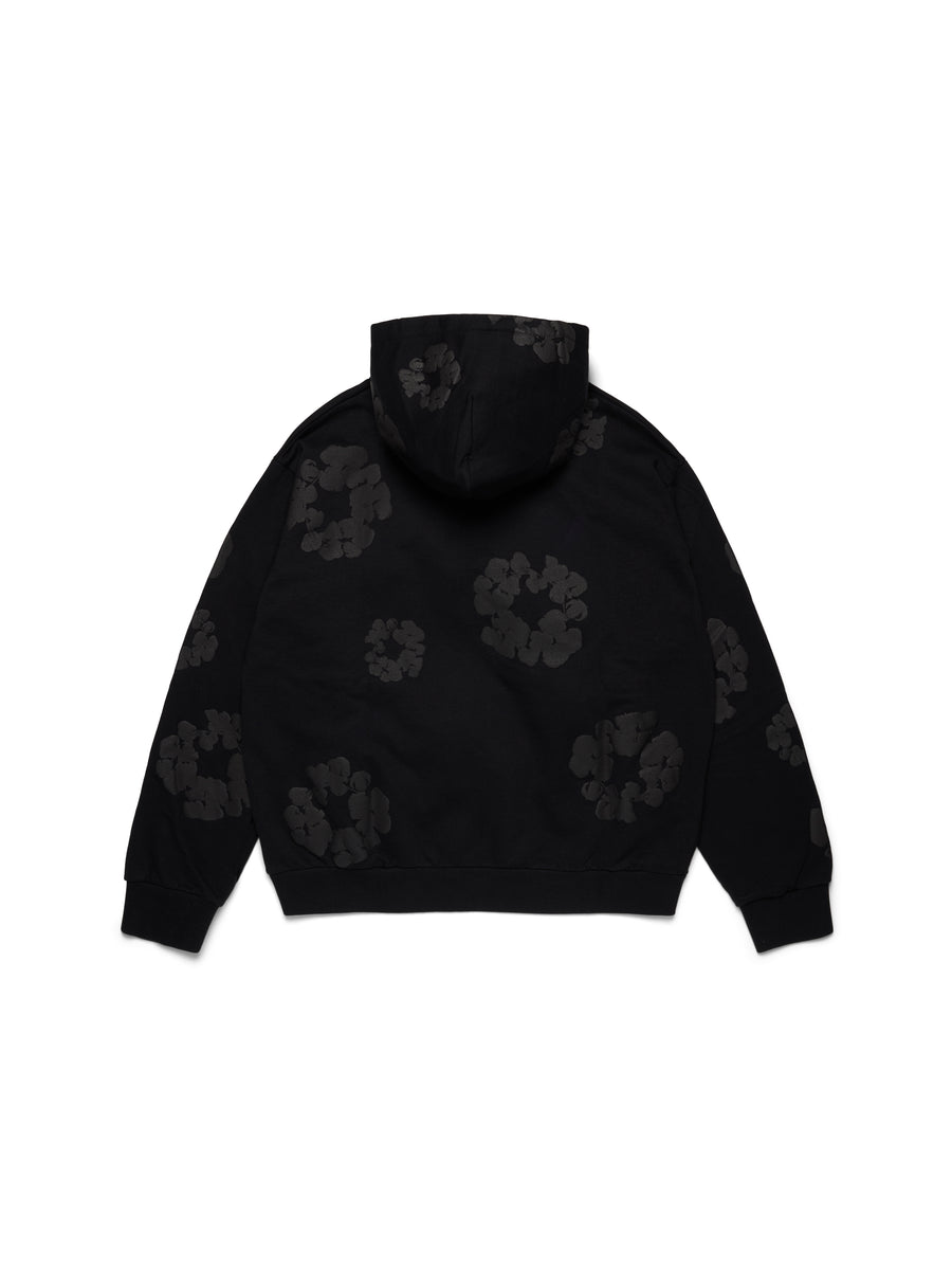 Mono Cotton Wreath Hoodie Black – DENIM TEARS