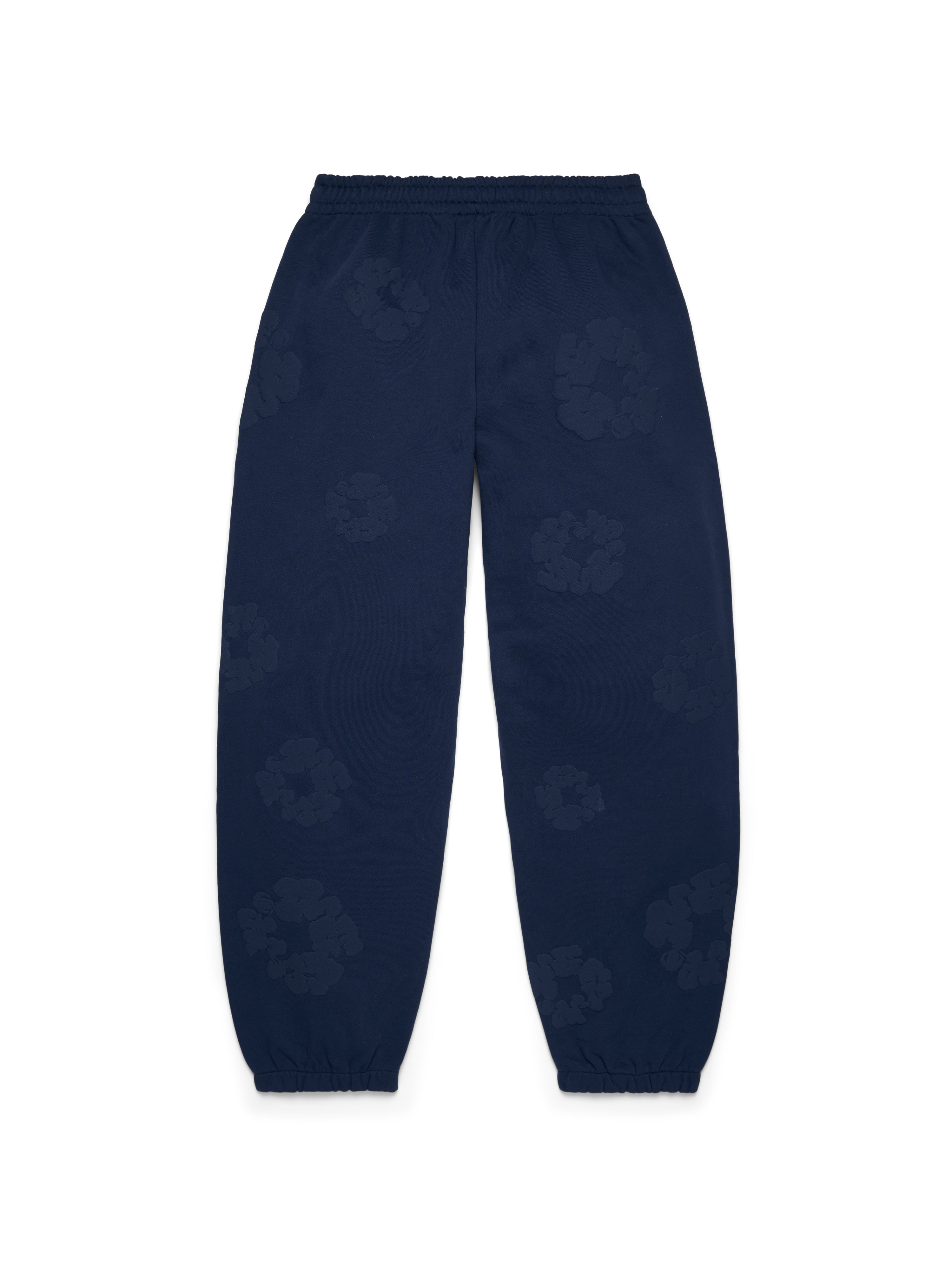 Mono Cotton Wreath Sweatpants Navy – DENIM TEARS