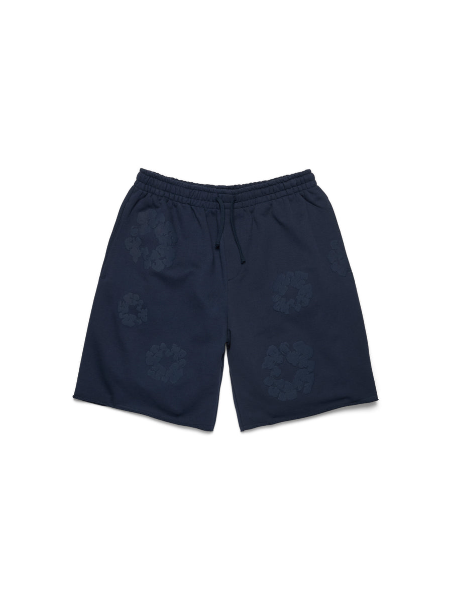 Mono Cotton Wreath Sweatshorts Navy – DENIM TEARS