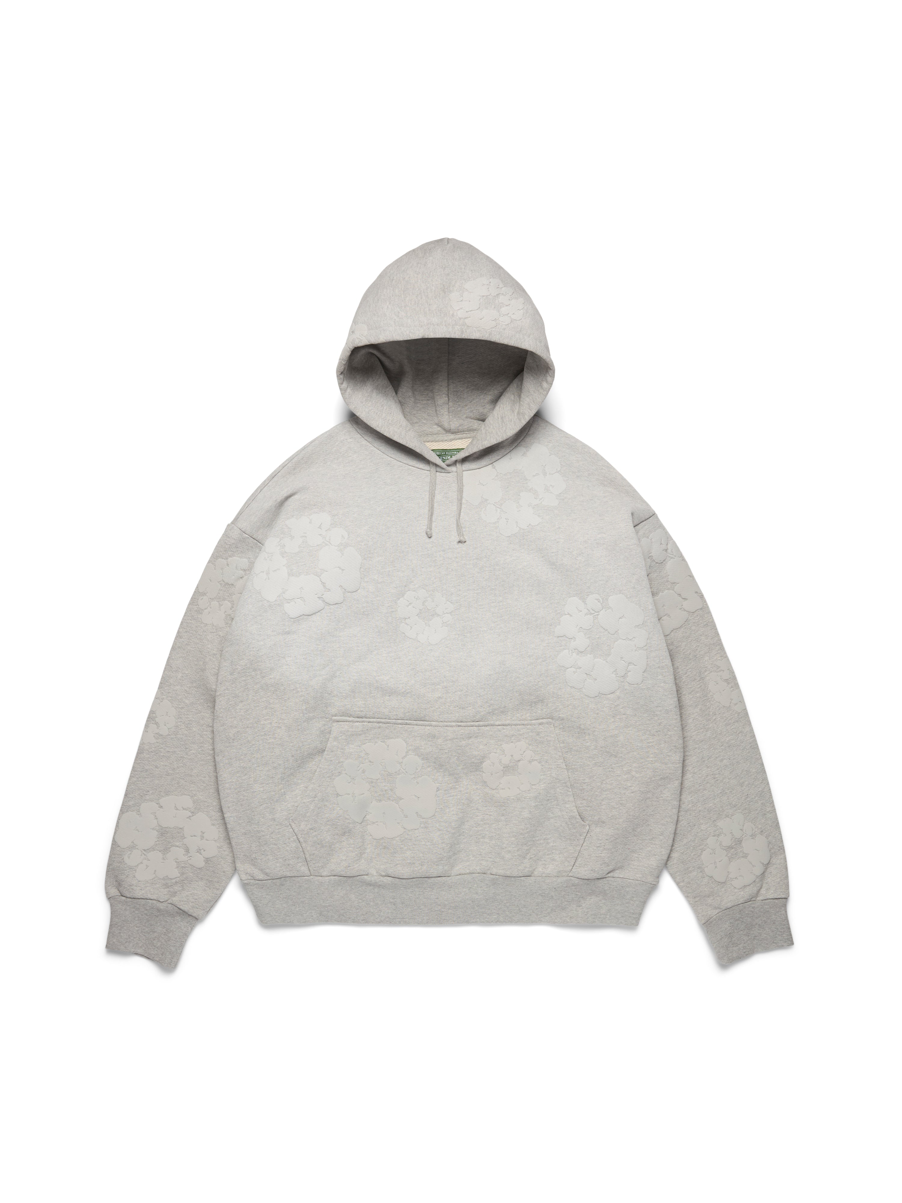 Mono Cotton Wreath Hoodie Grey – DENIM TEARS