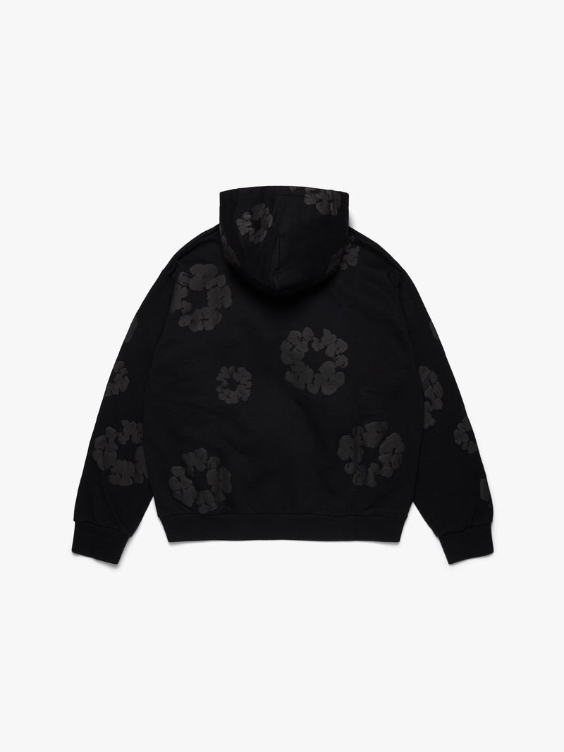 Mono Cotton Wreath Hoodie Black