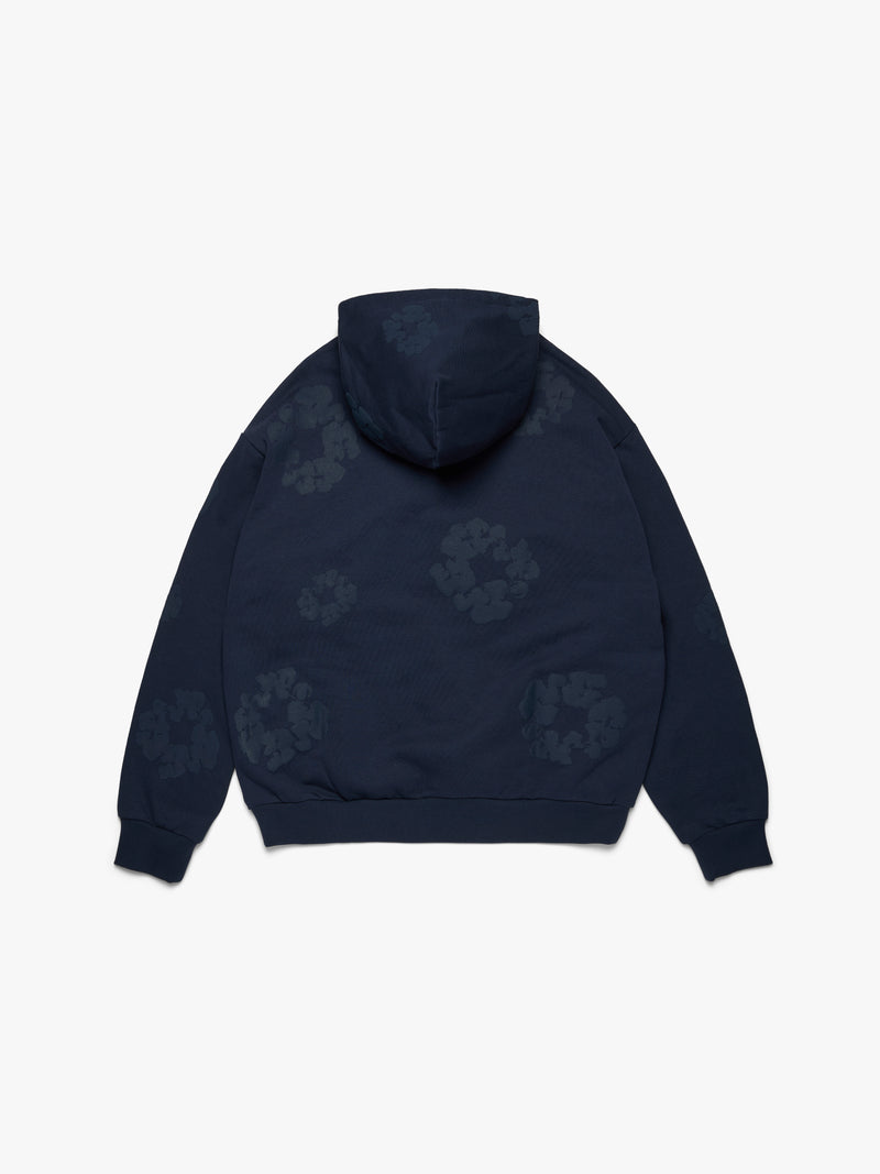 Mono Cotton Wreath Hoodie Navy