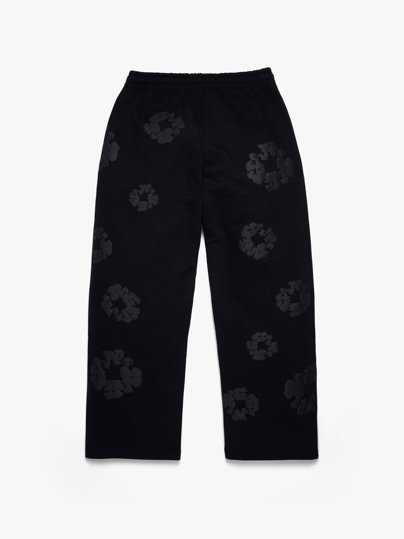 Mono Cotton Wreath Baggy Sweatpants Black