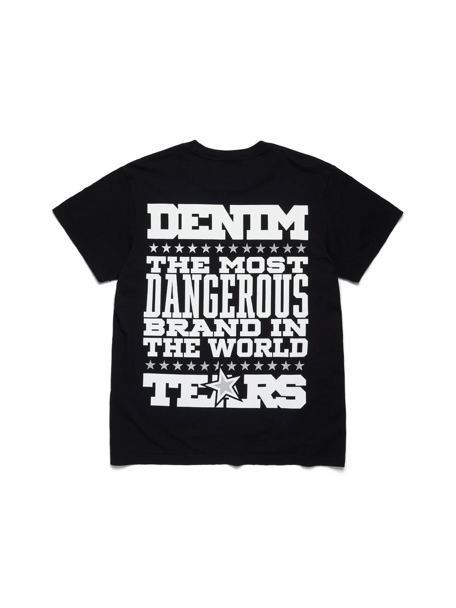 Most Dangerous Tee Black – DENIM TEARS