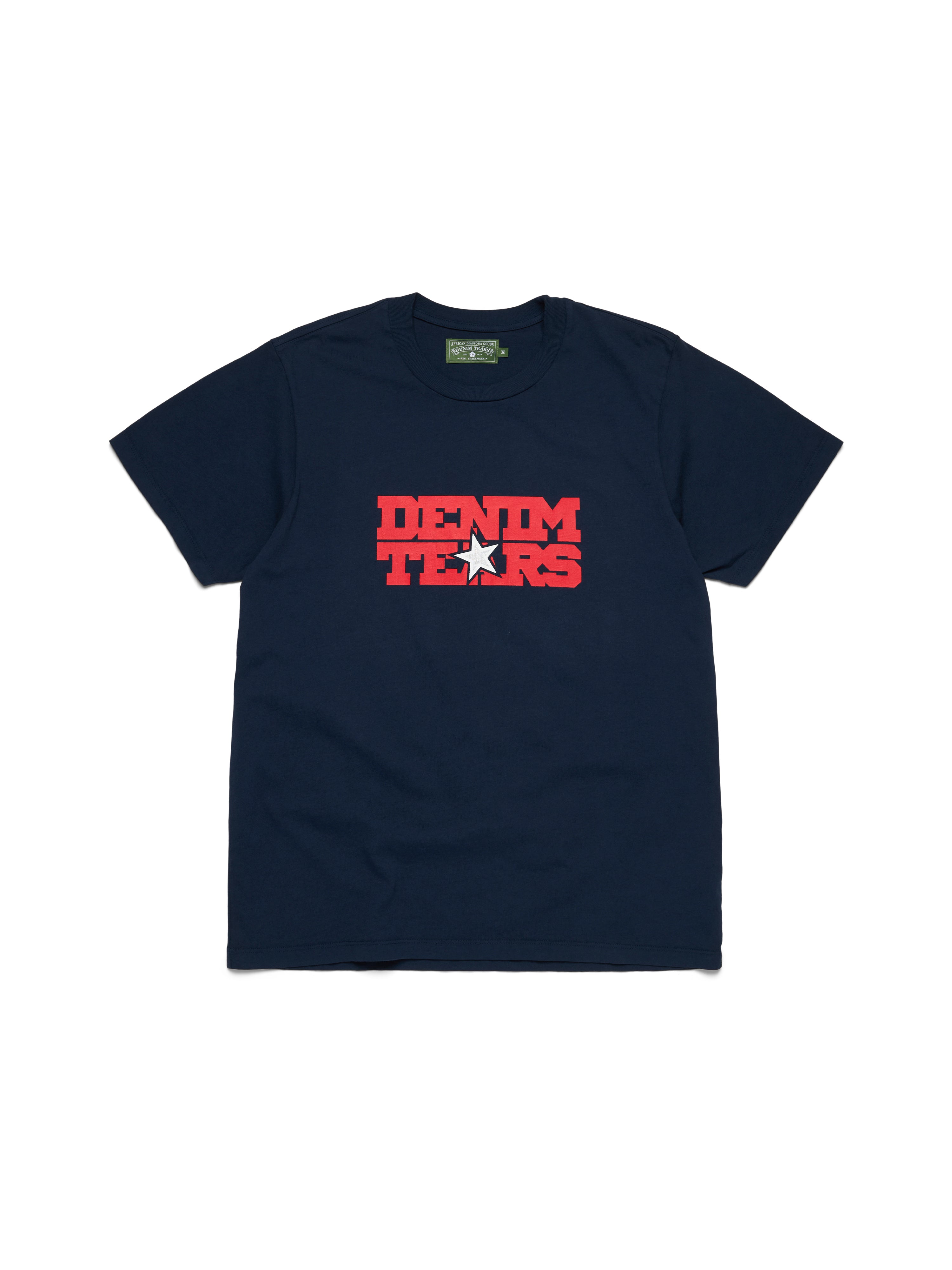 Most Dangerous Tee Navy – DENIM TEARS