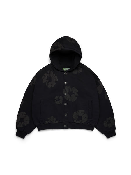 Cotton Wreath Cardigan Hoodie Black – DENIM TEARS Cotton Wreath Cardigan Hoodie Black – DENIM TEARS