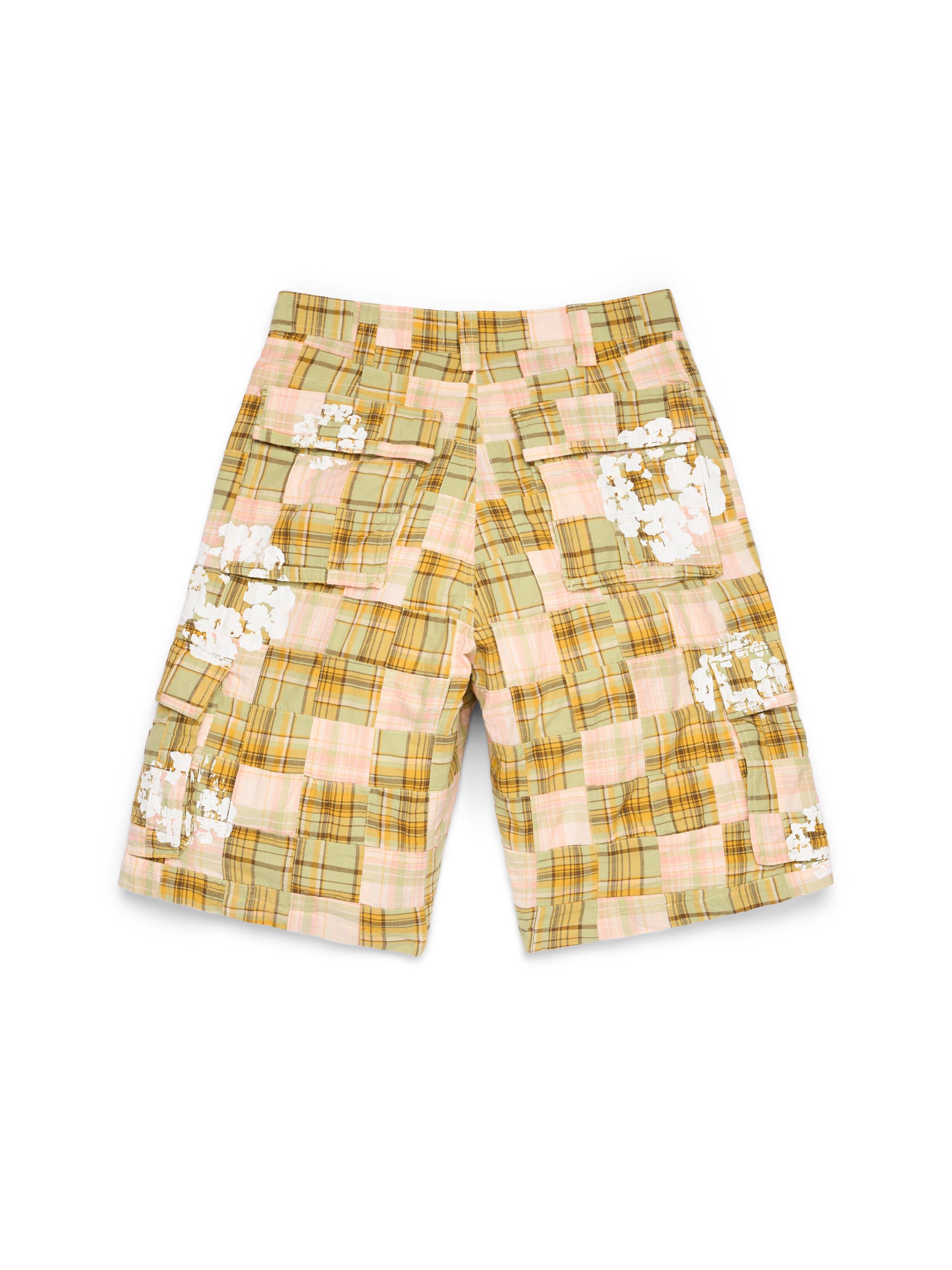 Cotton Wreath Cargo Short Madras – DENIM TEARS