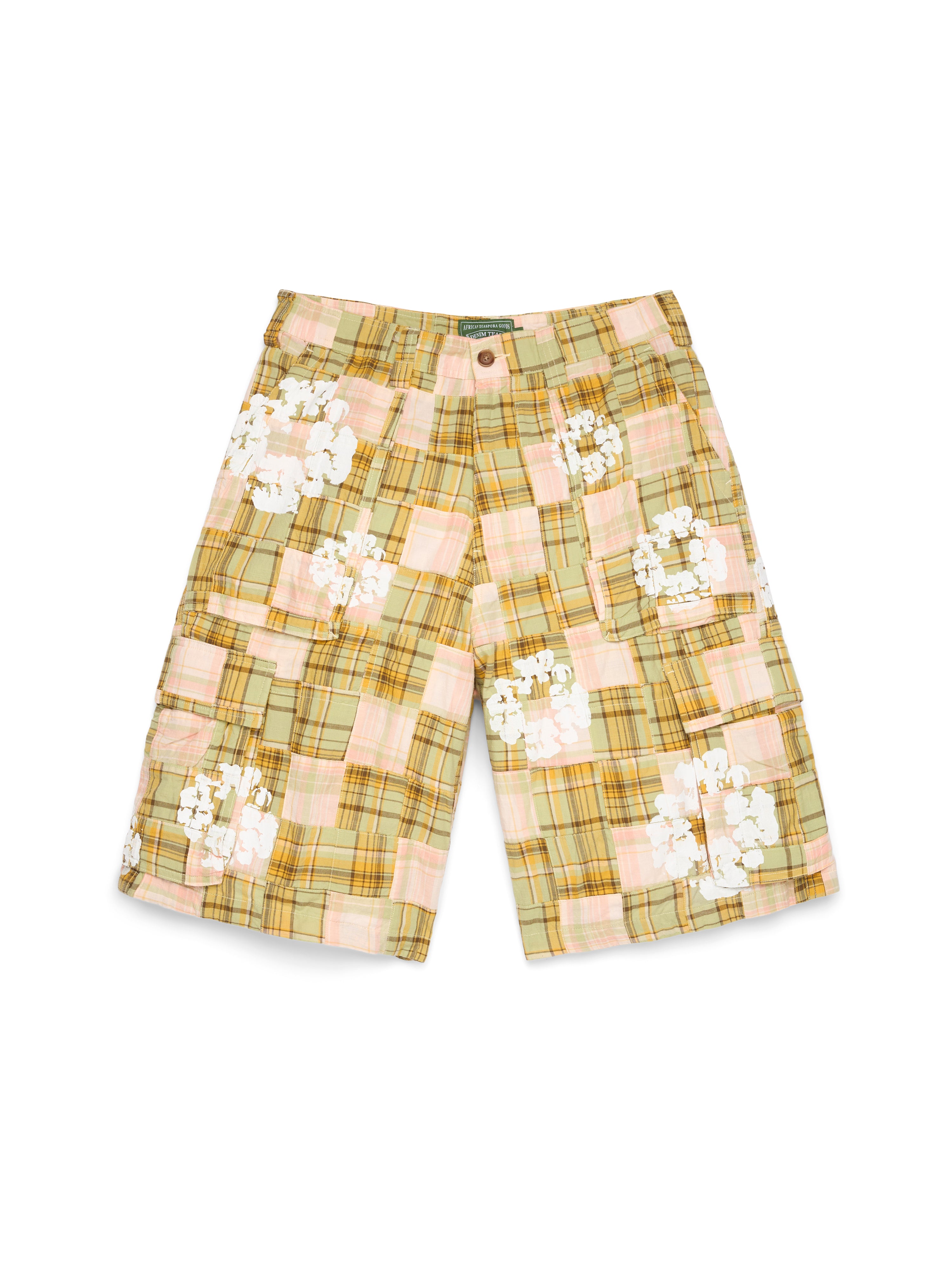 Cotton Wreath Cargo Short Madras – DENIM TEARS