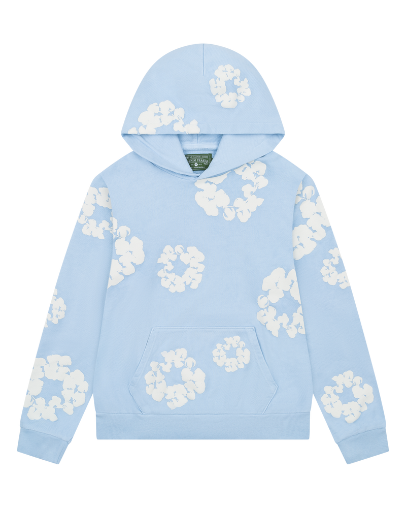 The Cotton Wreath Hoodie Powder Blue – DENIM TEARS