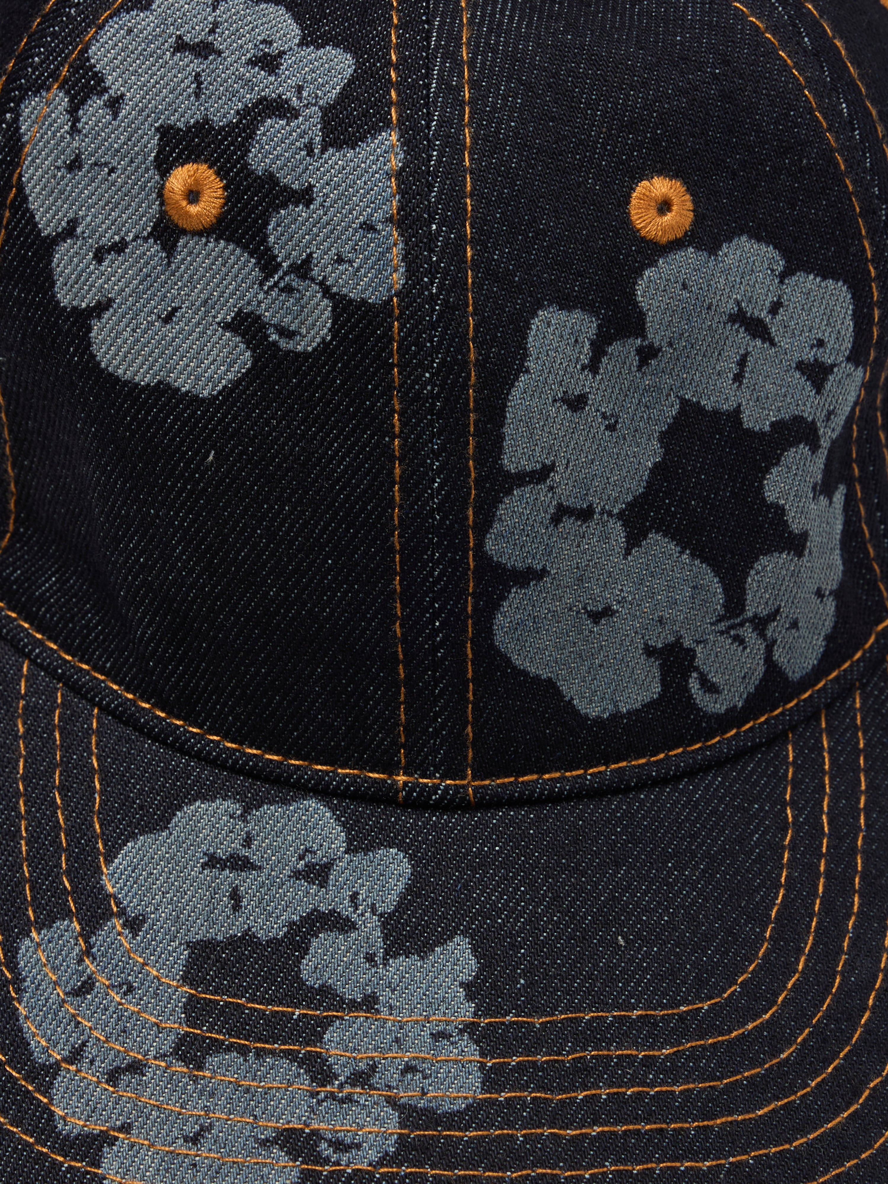 帽子 DENIM TEARS Denim Wreath Cap Mono Cotton Wreath Raw Denim Cap Washed Indigo – DENIM TEARS